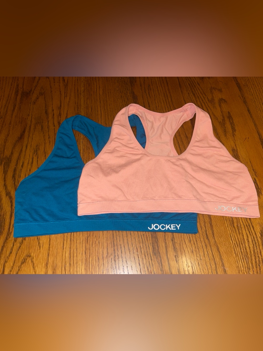 Jockey lot of 2 girls Racerback sports bras, XL 14/16